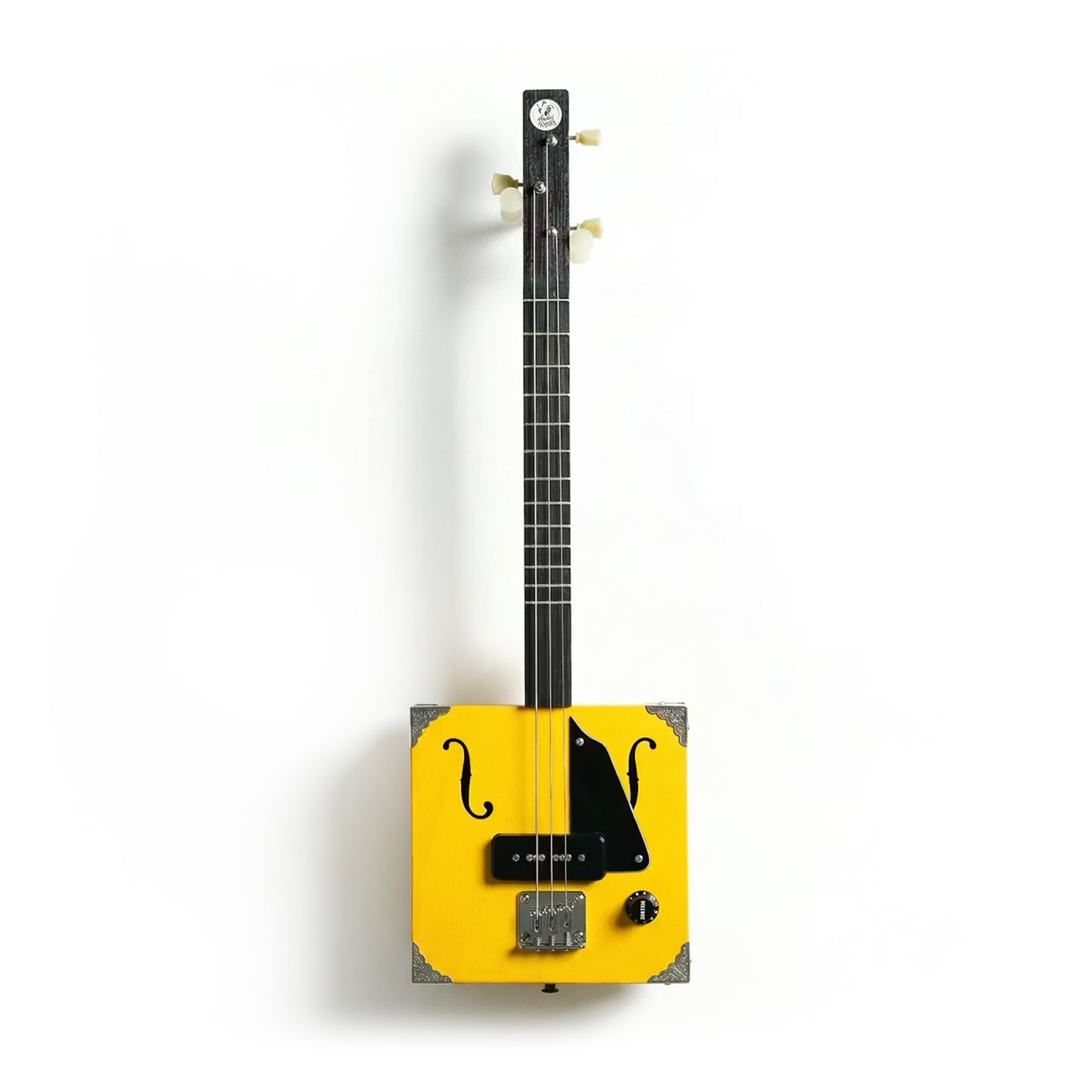 3 String Cigar Box Guitar TV Yellow