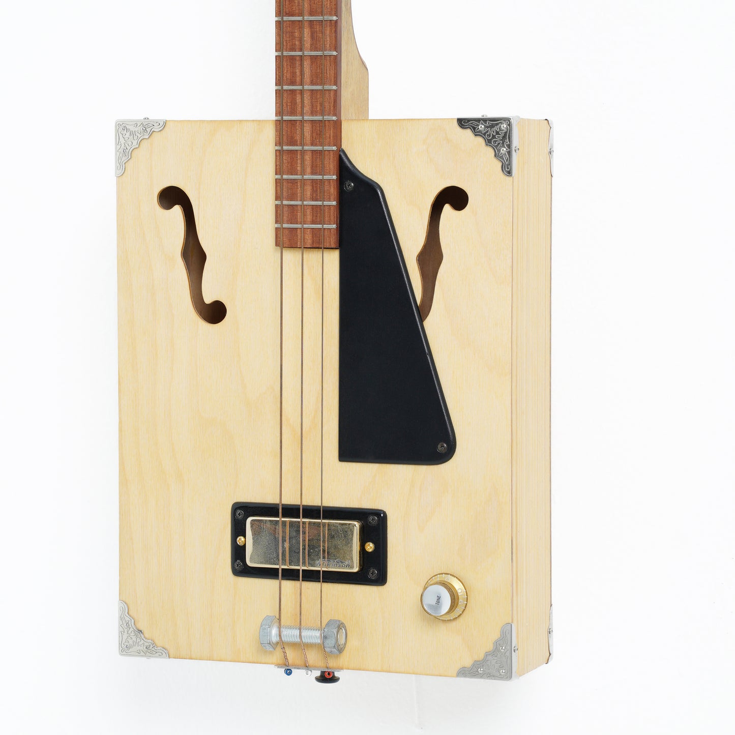 3 String Cigar Box Guitar Natural Finish