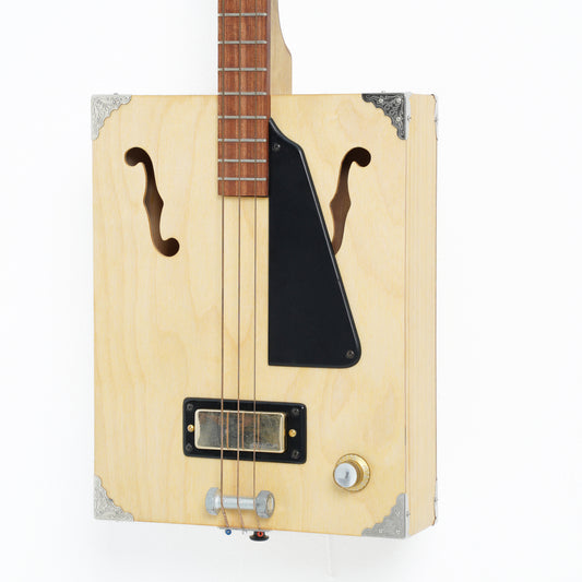 3 String Cigar Box Guitar Natural Finish