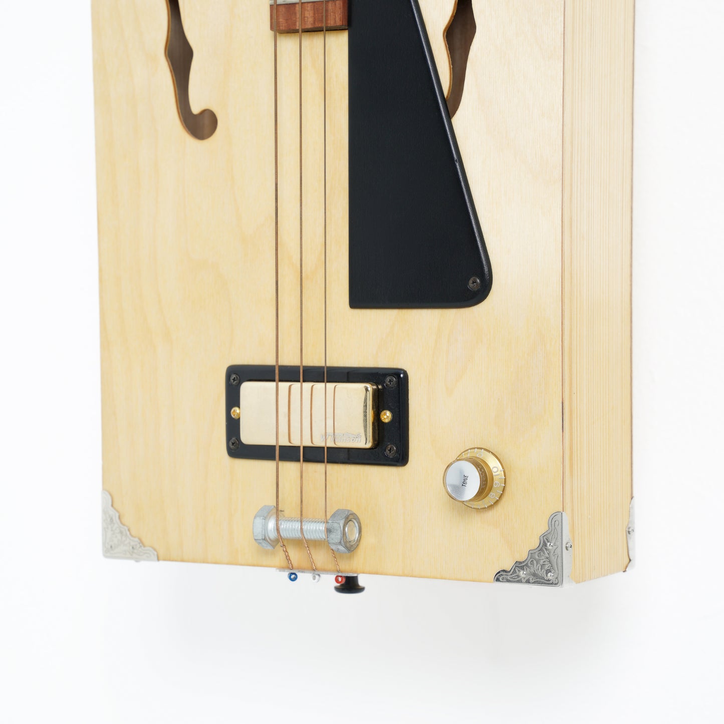 3 String Cigar Box Guitar Natural Finish