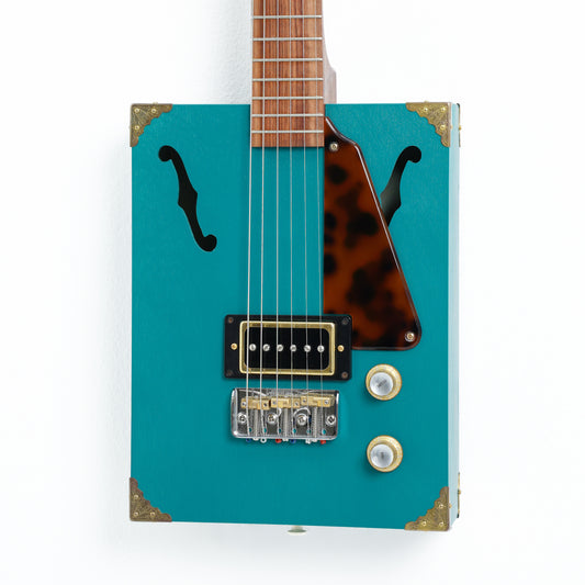 6 String Cigar Box Guitar in Green
