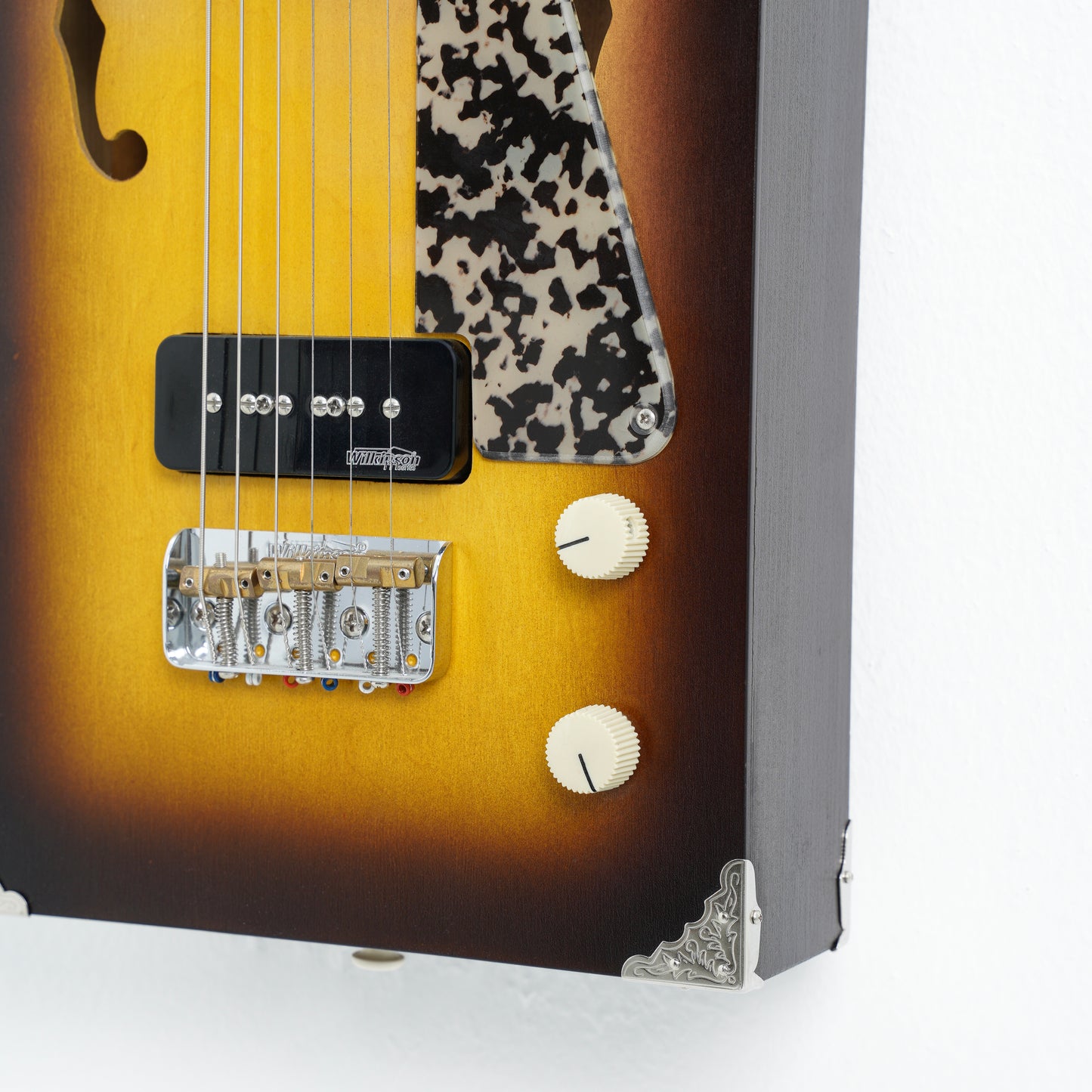 3 String Cigar Box Guitar Tobacco Burst