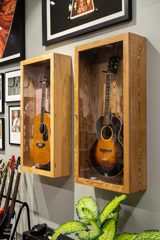 Deluxe Hardwood Guitar Display Cabinet