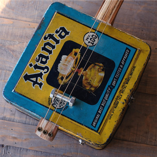 Vintage Ajanta Tin Can Guitar